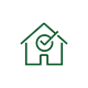 House icon with check mark
